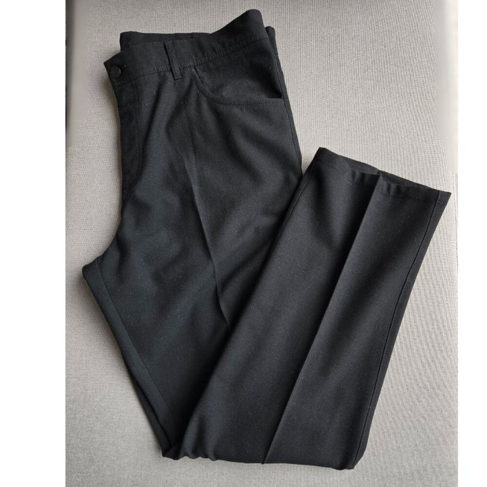 Alberto Pants Men's 40 x 31 ALTERED Ceramica Modern Fit Dress Pants Stone Black